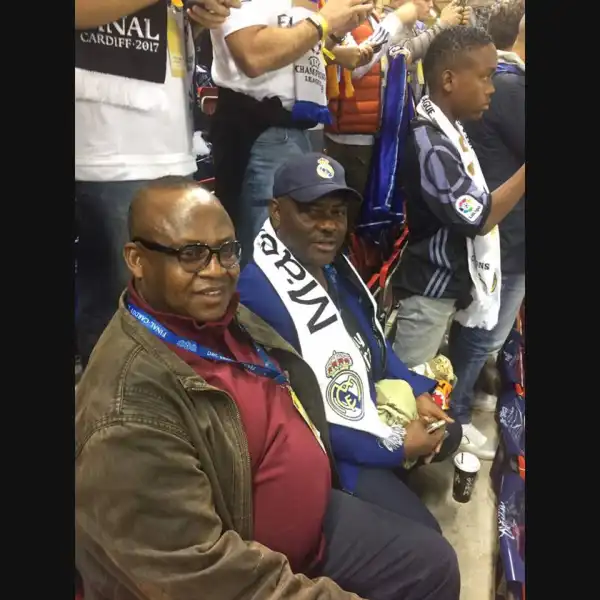 Governor Wike Spotted At The UCL Finals (Picture)